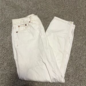 Topshop Cream Denim Jeans
